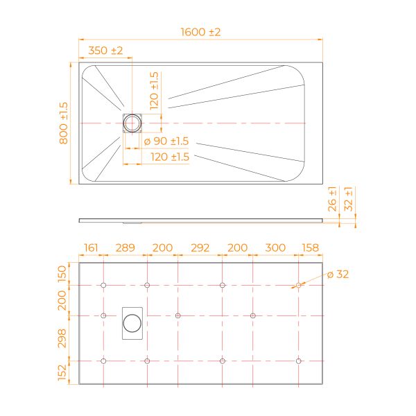 Душевой поддон RGW TSS-W 553502816-01 80x160см белый Душевой поддон RGW TSS-W 553502816-01 80x160см белый