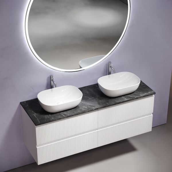 Столешница из керамогранита Sancos TT140A1X c отверстием под смеситель 140 см Black Sky