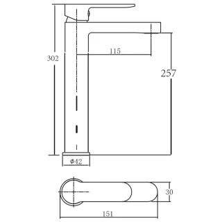 Смеситель для раковины Aquanet Passion AF300-11С 216758 хром