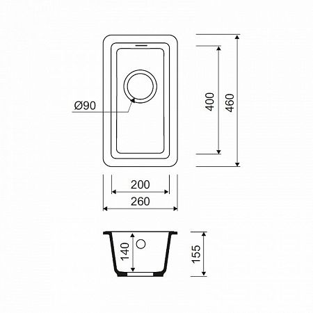 Мойка кухонная IDDIS Tanto белый TU1W261i87