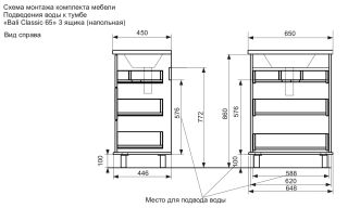 Напольная тумба под раковину Эстет Bali Classic ФР-00002143 65см три ящика белый Напольная тумба под раковину Эстет Bali Classic ФР-00002143 65см три ящика белый