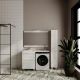 Тумба напольная Style Line Даллас Леон 120 Люкс Plus СС-00002438 под раковину для стиральной машины белый