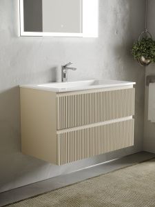 Подвесная тумба под раковину Sancos Snob R SNR100LCE левая 100см Beige Soft