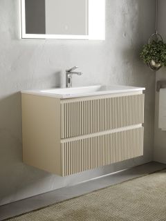 Подвесная тумба под раковину Sancos Snob R SNR100LCE левая 100см Beige Soft
