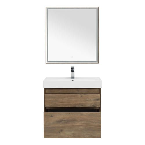 Тумба с раковиной Aquanet Nova Lite 75 дуб рустикальный (2 ящика)