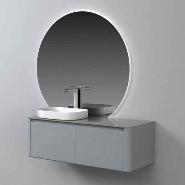 Тумба с раковиной Black&White Universe 9151200L 120 см светло-серый