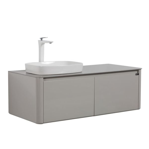 Тумба с раковиной Black&White Universe 9151200L 120 см светло-серый