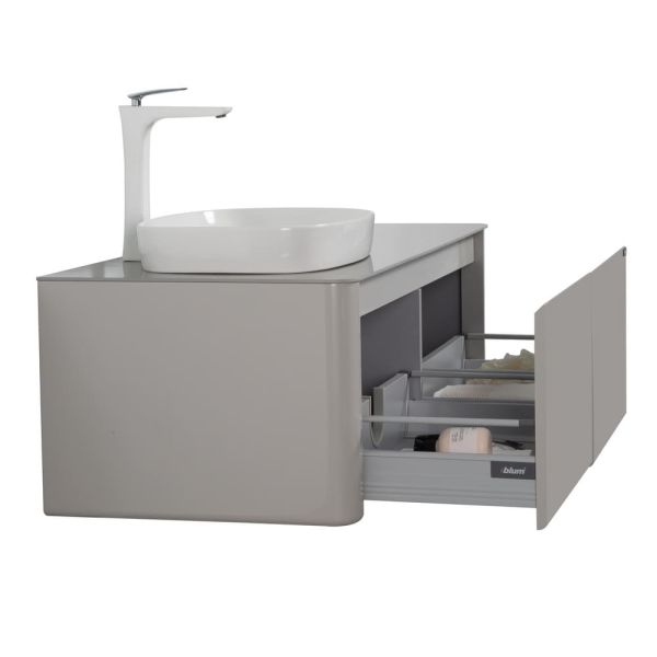 Тумба с раковиной Black&White Universe 9151200L 120 см светло-серый