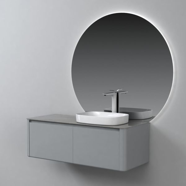 Тумба с раковиной Black&White Universe 9151200R 120 см светло-серый