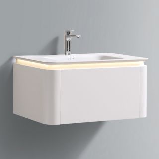 Тумба с раковиной Black&White Universe 925900P02 90 см молочный белый матовый