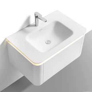 Тумба с раковиной Black&White Universe 925900P02 90 см молочный белый матовый