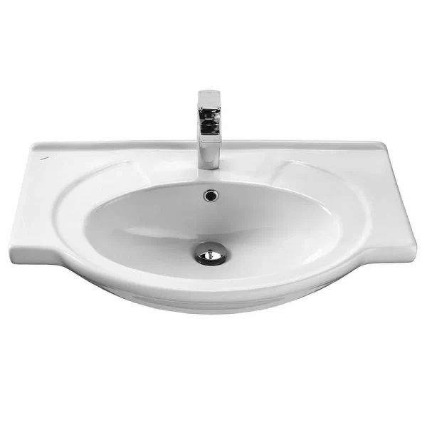 Тумба с раковиной Orange Классик F7-75TU3+Ra молочный белый