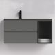 Тумба с раковиной Orans BC-2055-1000L 2055100L 100 см тёмно-серый матовый
