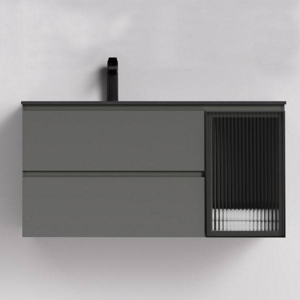 Тумба с раковиной Orans BC-2055-1200L 2055120L 120 см тёмно-серый матовый