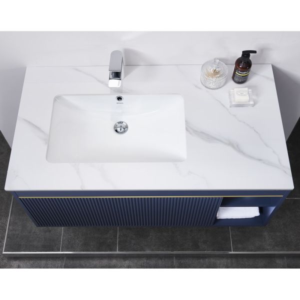 Тумба с раковиной Orans BC-1137-1000 11371000 100 см синий матовый