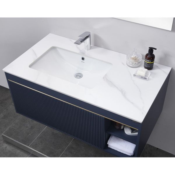 Тумба с раковиной Orans BC-1137-1000 11371000 100 см синий матовый