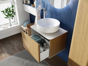 Тумба с раковиной STWORKI Ноттвиль 60 дуб верона