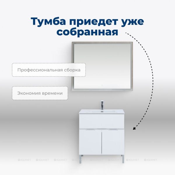 Тумба под раковину Aquanet Алвита New 277546 60 см белый матовый