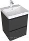 Тумба под раковину Aquanet Эмбер 330464 50 см чёрный матовый