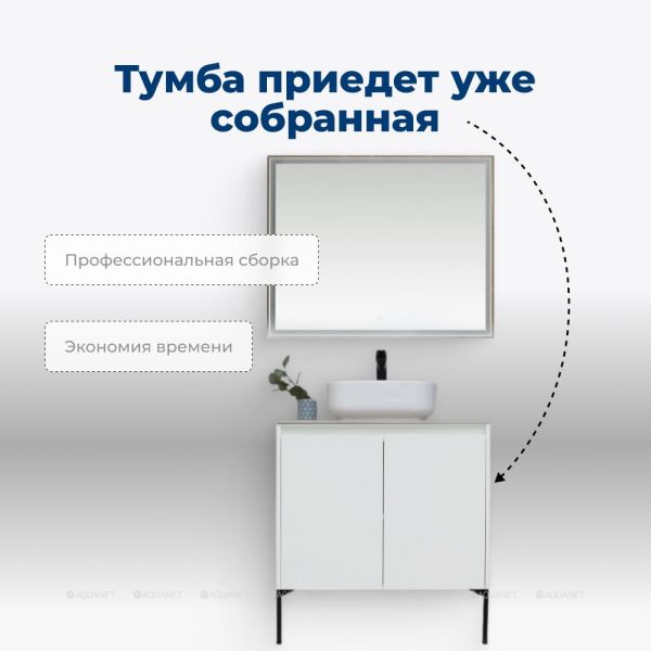 Тумба под раковину Aquanet Nova Lite 298850 75 см белый глянец