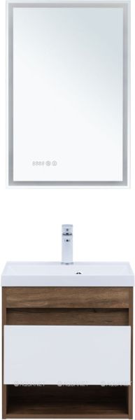 Тумба под раковину Aquanet Тренд 345116 50 см дуб рустикальный/белый сатин