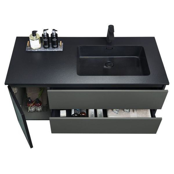 Тумба с раковиной Orans BC-2055-1200R 2055120R 120 см тёмно-серый матовый