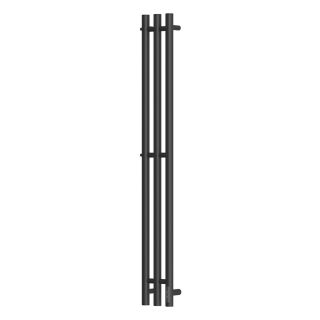 Полотенцесушитель электрический APEXTERMO Луна LN10122BM 120x12 см с крючками чёрный матовый