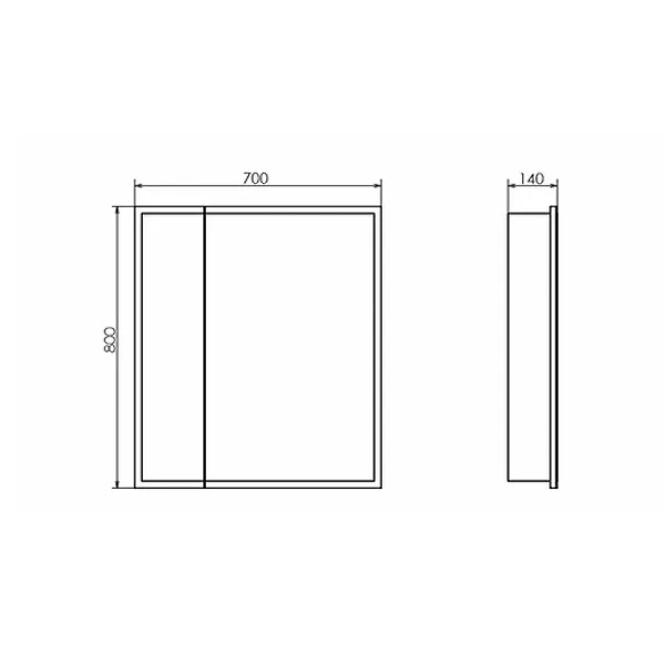 Зеркало-шкаф Comforty Классик  00-00013780 70 см