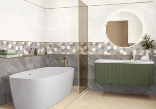 Керамическая плитка Alma Ceramica TWA3060SAV40 облицовочная рельефная Савой / Savoy 300х600