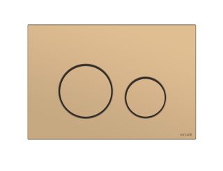 Кнопка смыва Cersanit Twins 63524 золотая матовая Кнопка смыва Cersanit Twins 63524 золотая матовая