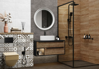 Керамическая плитка Alma Ceramica TWU2550BOH07 облицовочная рельефная Бохо / Boho 249х500