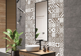 Керамическая плитка Alma Ceramica TWU2550BOH17 облицовочная рельефная Бохо / Boho 249х500