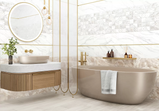 Керамическая плитка Alma Ceramica TWU2550FRC17 облицовочная рельефная Фреско / Fresco 249х500