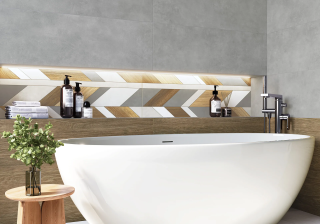 Керамическая плитка Alma Ceramica TWU3090MUR40R облицовочная Мурал / Mural 300х900