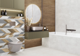 Керамическая плитка Alma Ceramica TWU3090MUR70R облицовочная Мурал / Mural 300х900
