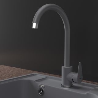 Смеситель для кухни GranFest GF-Z-5412 темно-серый