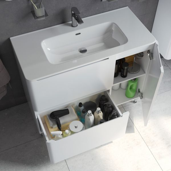 Напольная тумба с раковиной IDDIS Edifice EDI10WFi95K 100см белый