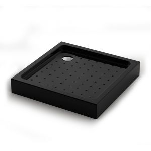 Душевой поддон квадратный Veconi Tezeo Acrylic TZ-52B, 900x900x150, акрил, черный