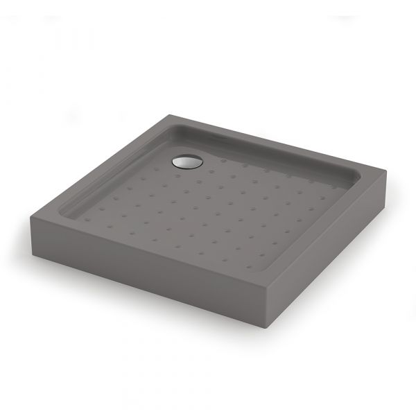 Душевой поддон квадратный Veconi Tezeo Acrylic TZ-52GR, 800x800x150, акрил, серый