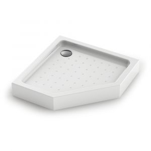 Душевой поддон пятиугольный (трапеция) Veconi Tezeo Acrylic TZ-53, 900x900x150, акрил, белый