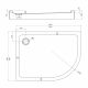 Душевой поддон Veconi Tezeo Acrylic TZ-55LB, 1000x900x150, акрил, черный