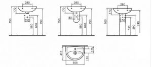 Раковина Norm Fit 6894B099-1776  55 см