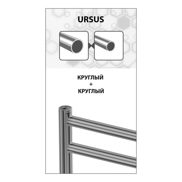 Полотенцесушитель водяной Lemark  Ursus LM72607BL П7 500x600, черный