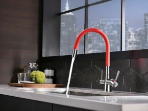 Смеситель для кухонной мойки Lemark Comfort LM3075C-Red