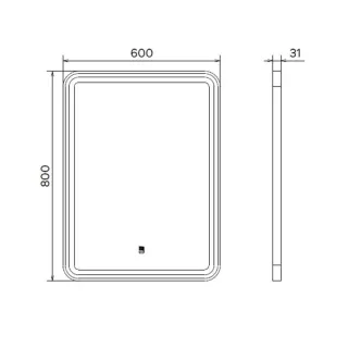 Зеркало Comforty Ситара 00-00014168 с подсветкой