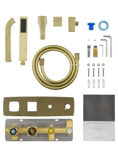 Смеситель для ванны и душа Wonzon & Woghand Flex WW-88889072-BG брашированное золото