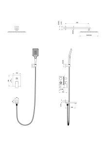 Душевой комплект Wonzon & Woghand Cube WW-88939016-CR хром