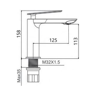 Смеситель для раковины Maretti Campanella CP32RF847, золотой сатин