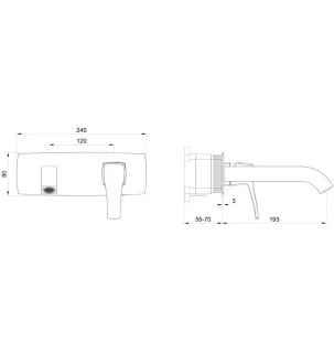 Смеситель для раковины Wonzon & Woghand Flex WW-88869072-CR хром