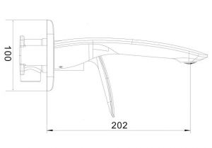 Встраиваемый смеситель для раковины Rose R1141 хром